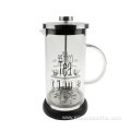 1L Glass Silk Printing French Press Coffee Maker